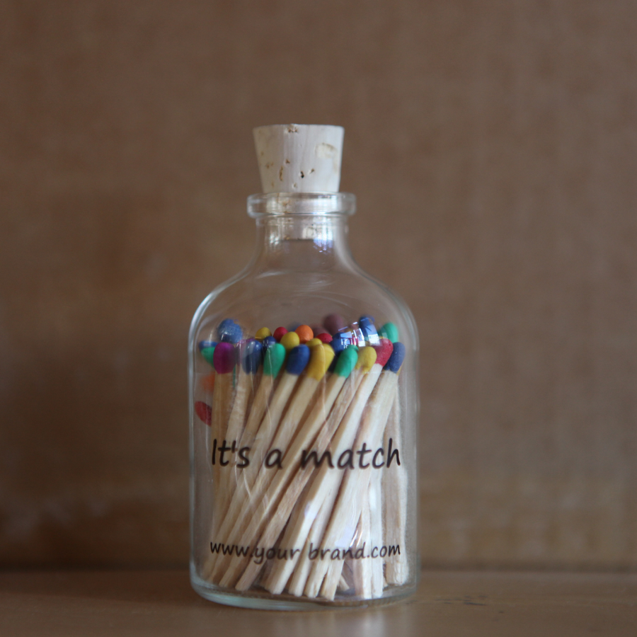 CLEAR APOTHECARY BOTTLE MATCHES - Eco Candle Project