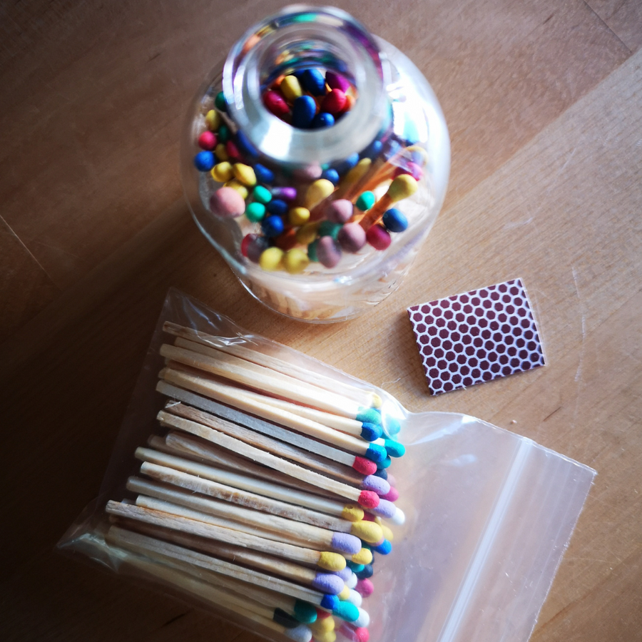 MIX COLORED TIP MATCHES - Eco Candle Project