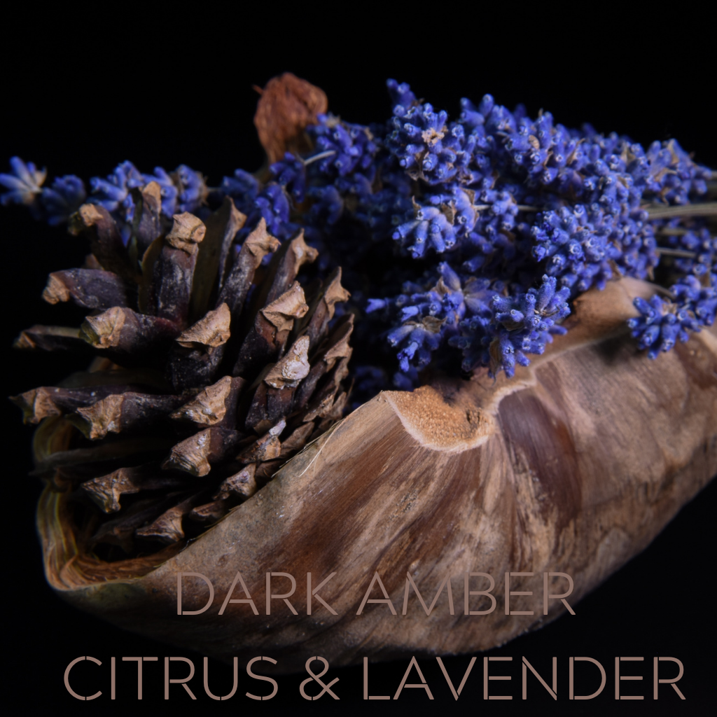 BLACK AMBER & LAVENDER - Eco Candle Project