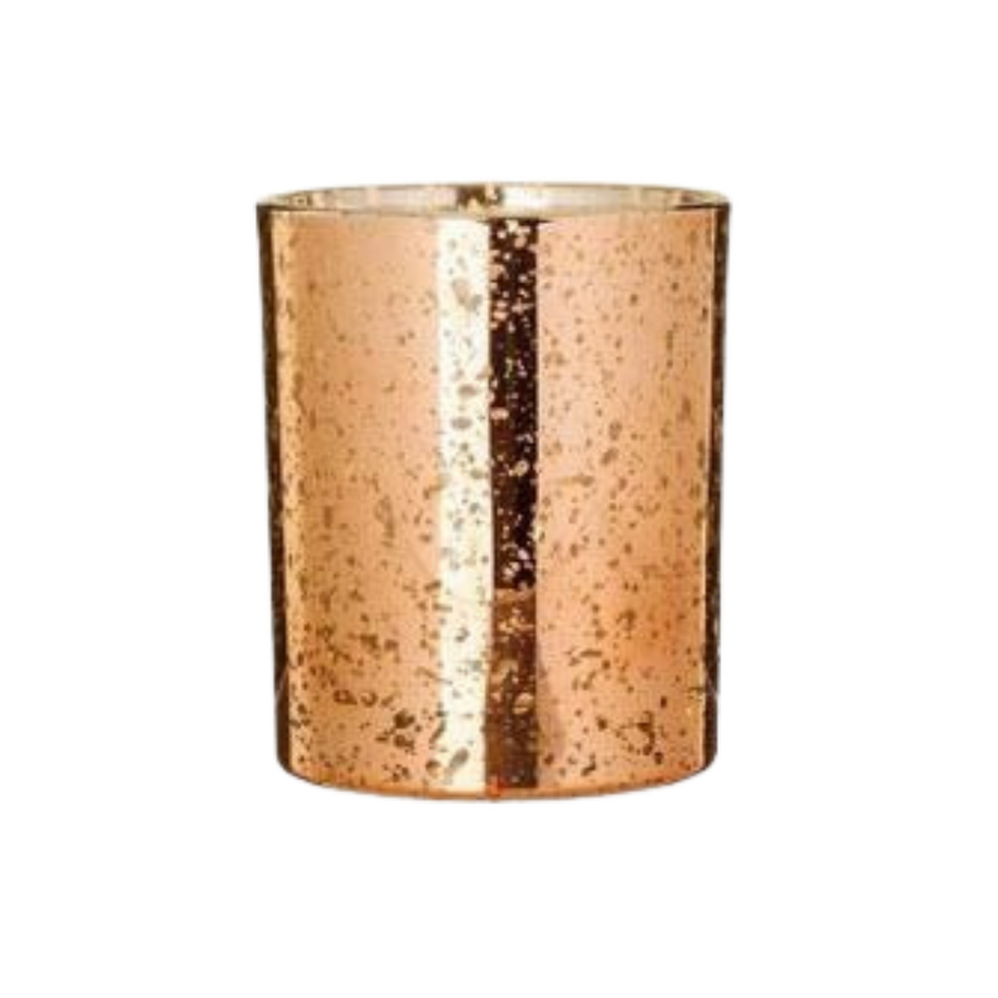 ELECTROPLATED ROSE GOLD CANDLE GLASS - Eco Candle Project