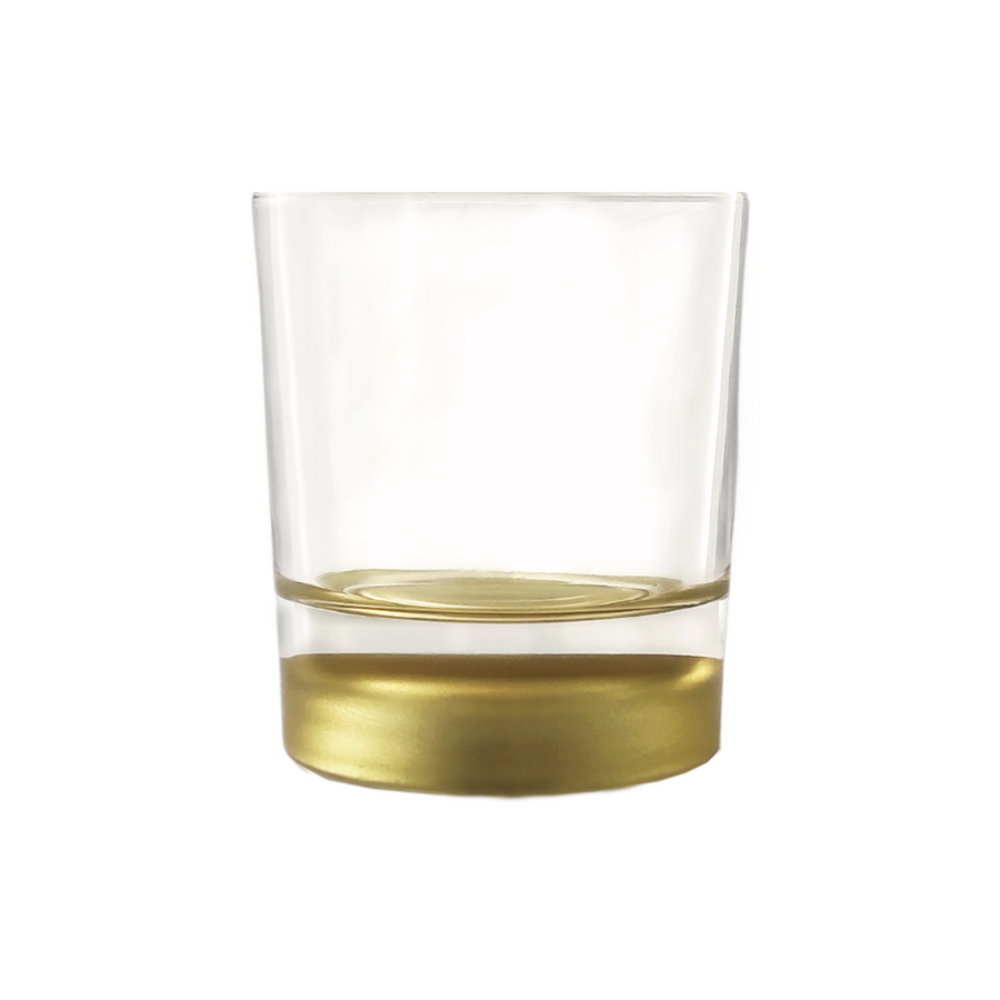 The 1993 LUXURY CLEAR/GOLD CANDLE GLASS - Eco Candle Project