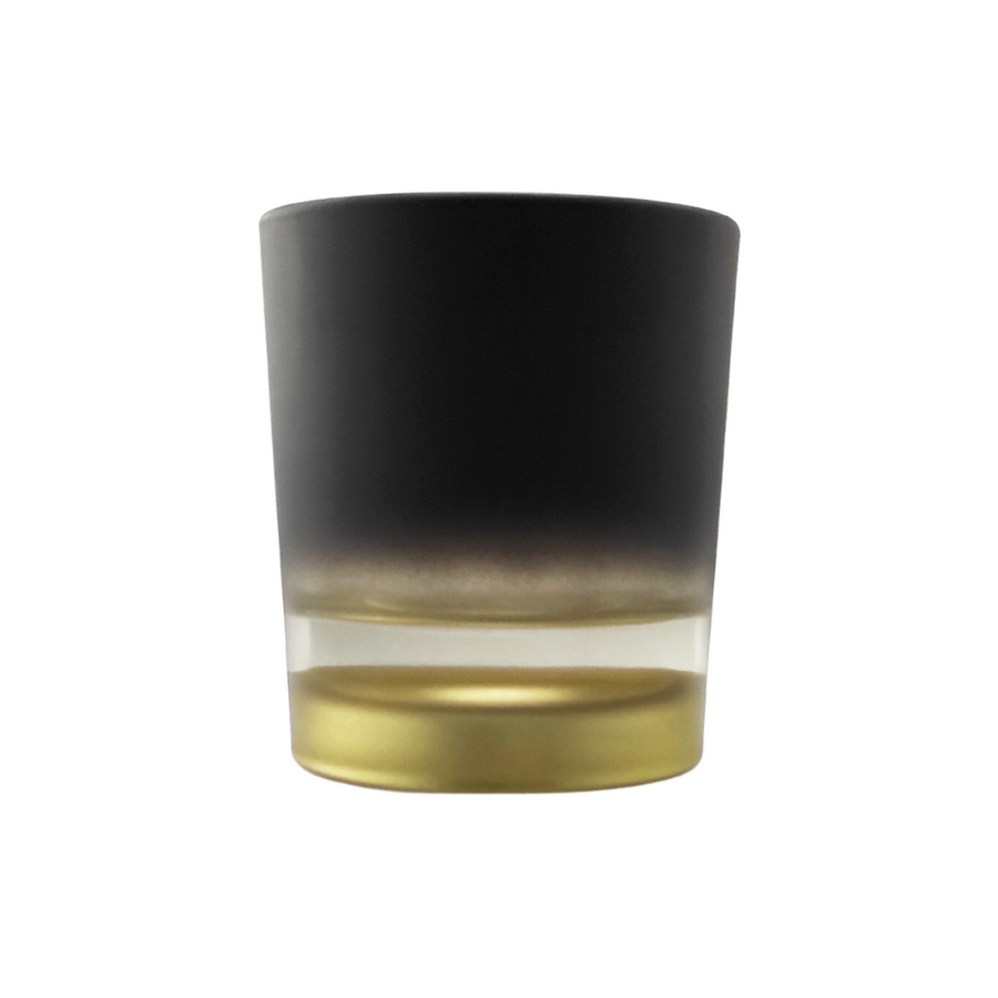The 1993 LUXURY BLACK/GOLD CANDLE GLASS - Eco Candle Project