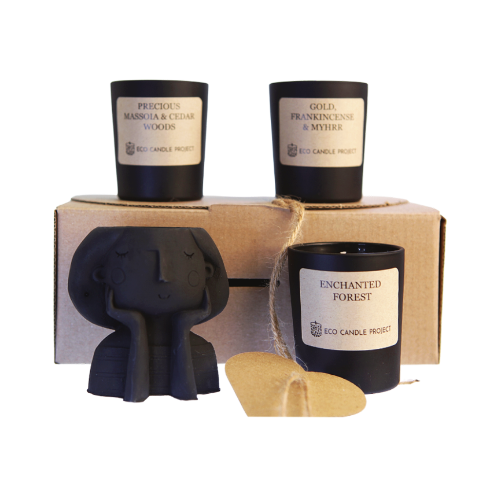 LIMITED EDITION  SET 3 BLACK CANDLES - Eco Candle Project 