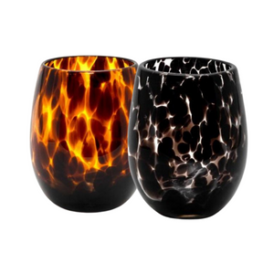 LEOPARD AMBER CANDLE GLASS - Eco Candle Project 
