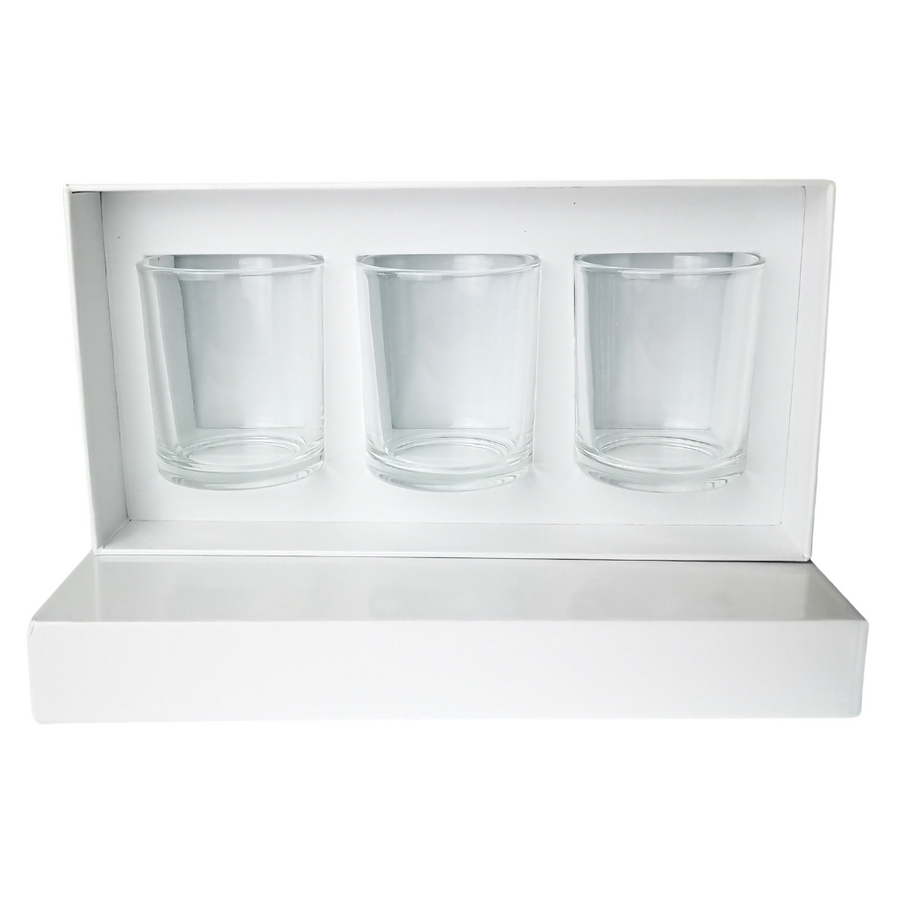 WHITE TRIO CANDLE BOX - Eco Candle Project 