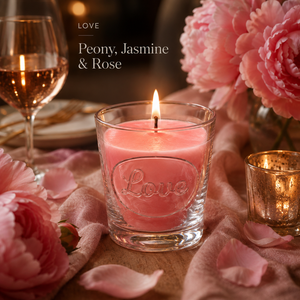 THAT'S LIFE "LOVE" — 38 CL EMBOSSED CANDLE GLASS · TUMBLER - Eco Candle Project 