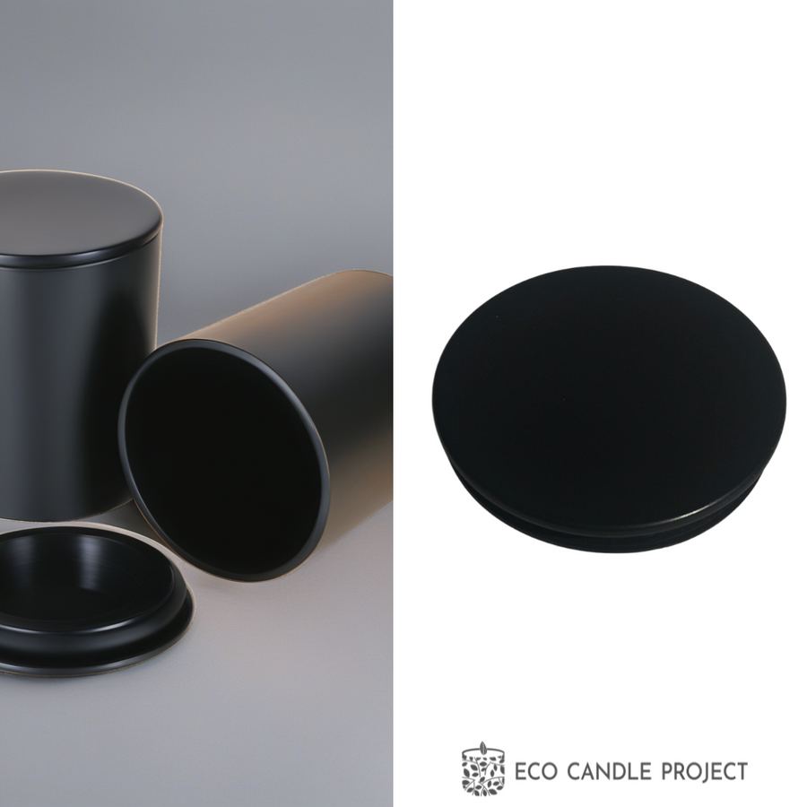 MATTE BLACK METAL LID - Eco Candle Project 