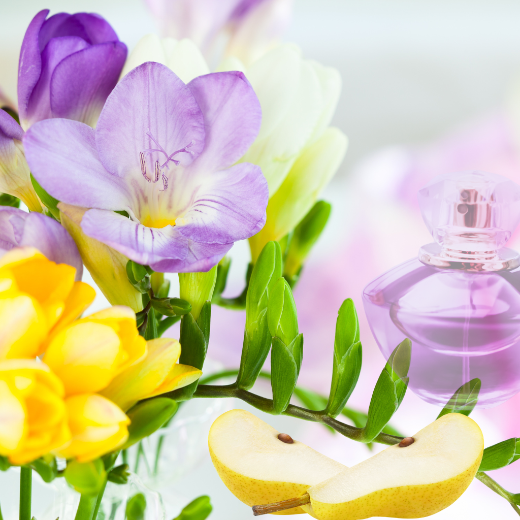 Poire et freesia