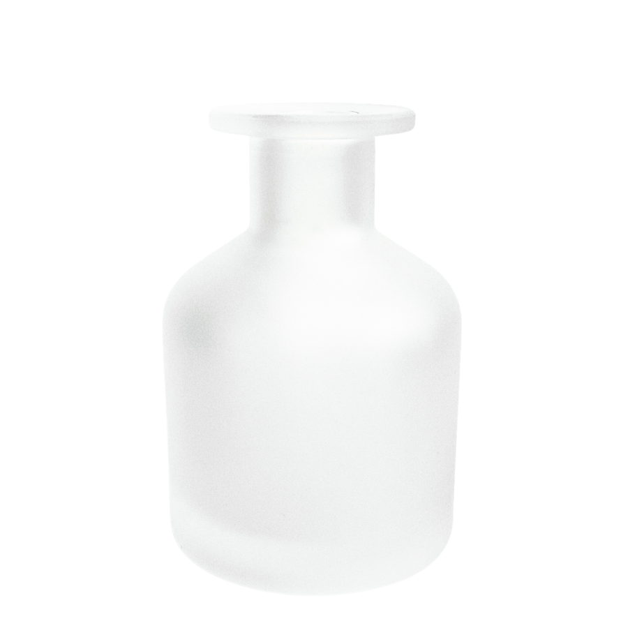 WHITE FROSTED VINTAGE BOTTLE - Eco Candle Project 