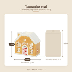 Queimador casinha de gengibre – tamanho real 11 cm