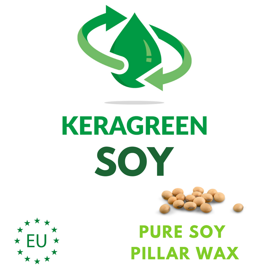 KERAGREEN PURE SOY PILLAR  WAX - Eco Candle Project 