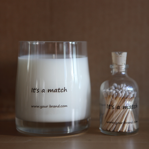 CLEAR APOTHECARY BOTTLE MATCHES - Eco Candle Project 