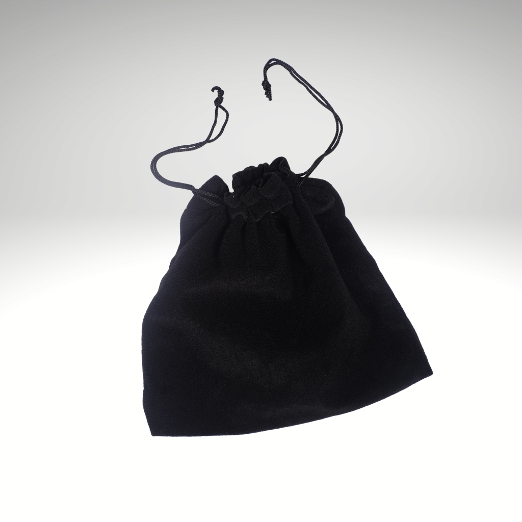 BLACK VELVET BAG WITH STRING CLOSURE - Eco Candle Project