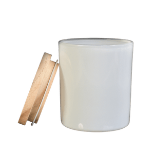 30 cl AURELIE MATT WHITE CANDLE GLASS - Eco Candle Project 
