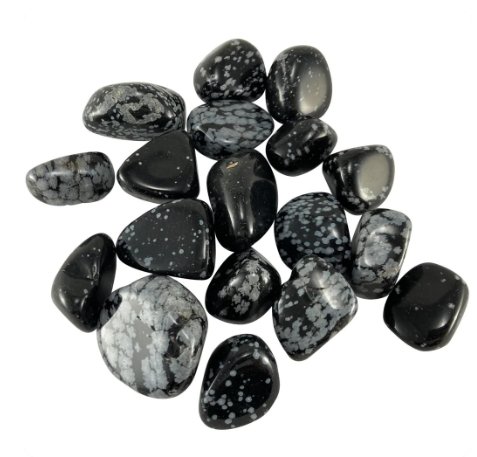 OBSIDIAN SNOWFLAKE TUMBLED STONES - Eco Candle Project 