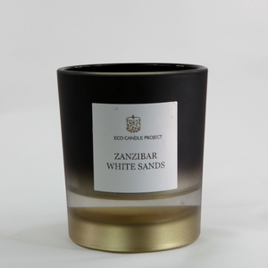 The 1993 LUXURY BLACK/GOLD CANDLE GLASS - Eco Candle Project 