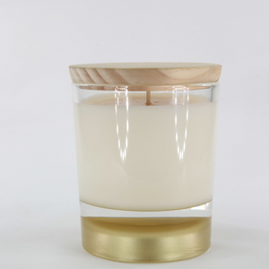 The 1993 LUXURY CLEAR/GOLD CANDLE GLASS - Eco Candle Project 