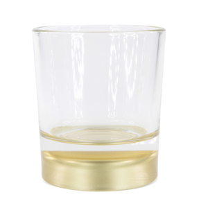 The 1993 LUXURY CLEAR/GOLD CANDLE GLASS - Eco Candle Project 