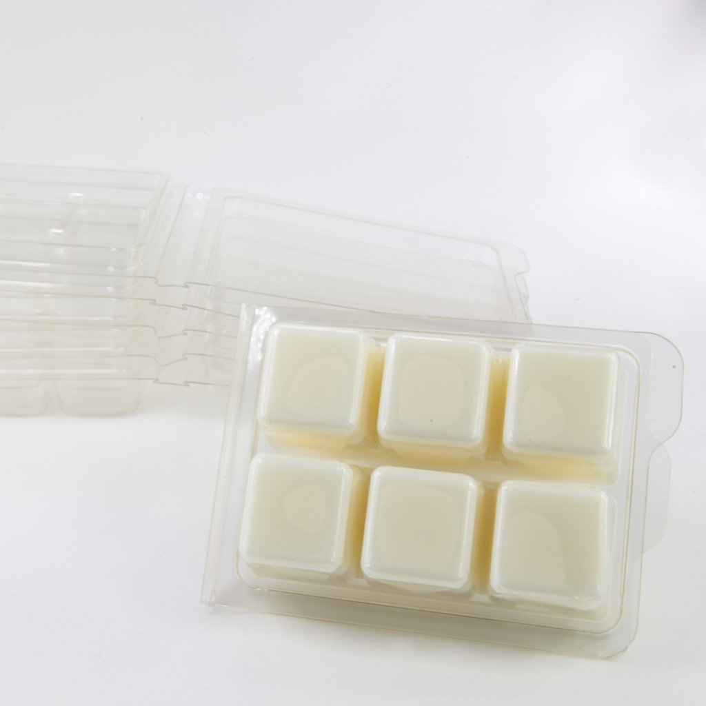 6 SQUARE CLAMSHELLS - Eco Candle Project