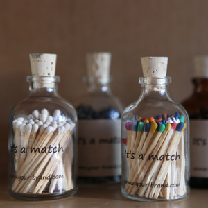 CLEAR APOTHECARY BOTTLE MATCHES - Eco Candle Project 