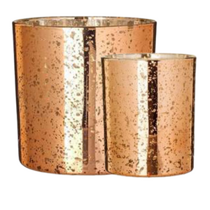 ELECTROPLATED ROSE GOLD CANDLE GLASS - Eco Candle Project 