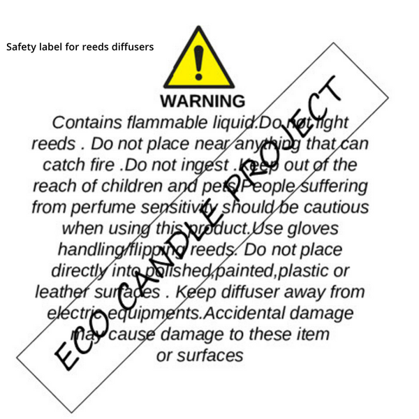 SAFETY LABELS FOR REEDS - Eco Candle Project