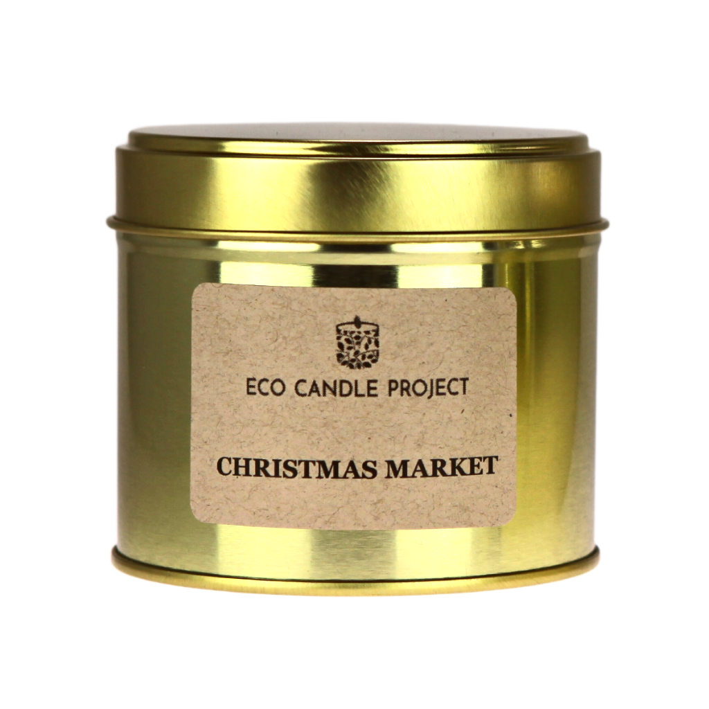 GOLD TIN CHRISTMAS CANDLE - Eco Candle Project 