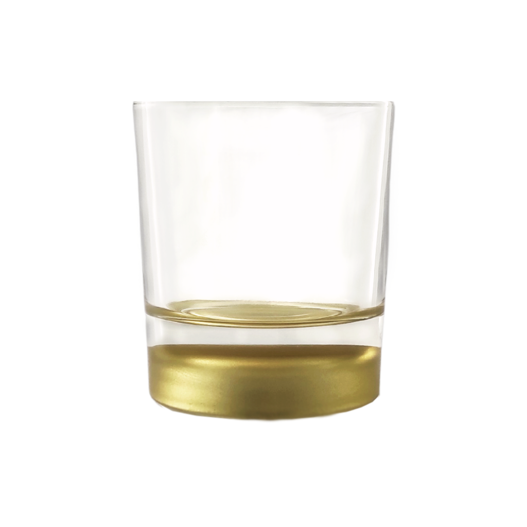 The 1993 LUXURY CLEAR/GOLD CANDLE GLASS - Eco Candle Project 