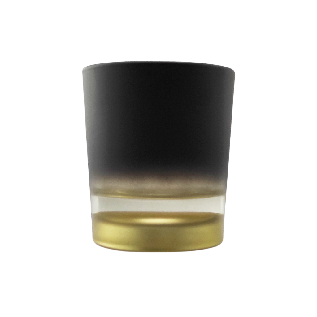 The 1993 LUXURY BLACK/GOLD CANDLE GLASS - Eco Candle Project 