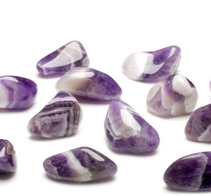 AMETHYST BANDED TUMBLED STONES - Eco Candle Project 
