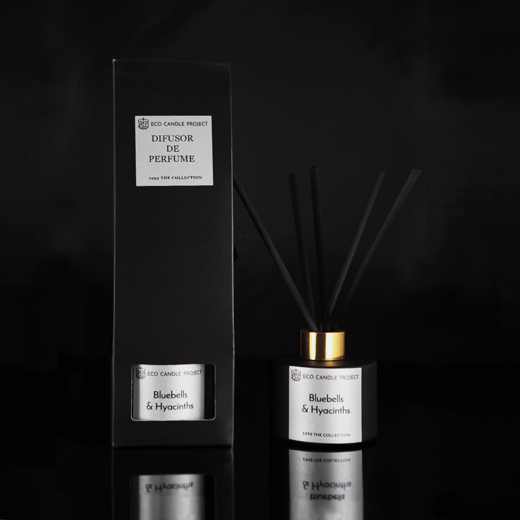 REED DIFFUSER BLACK WITH GOLD - Eco Candle Project 