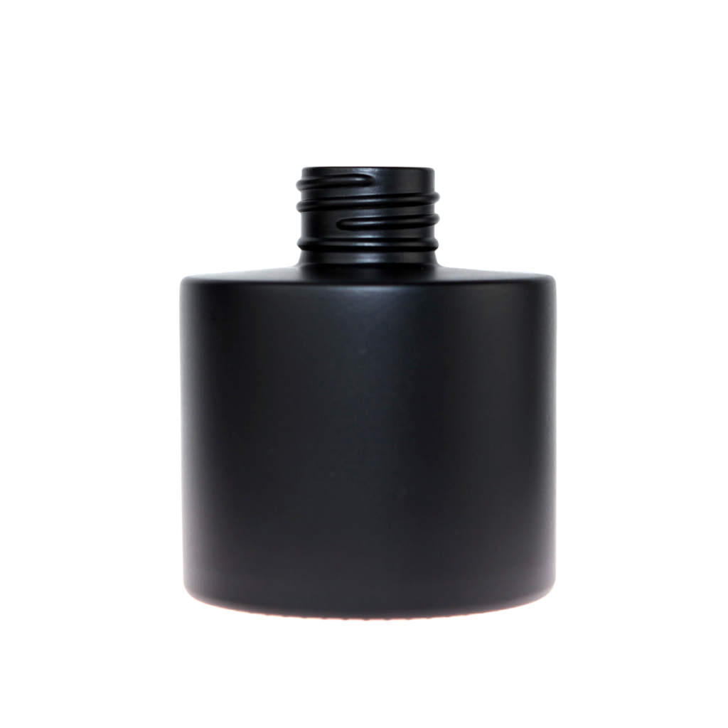 100ml kleine runde Diffuser-Flasche - glänzend schwarz (6er-Pack)